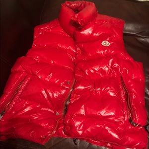 Red moncler vest Sz 2